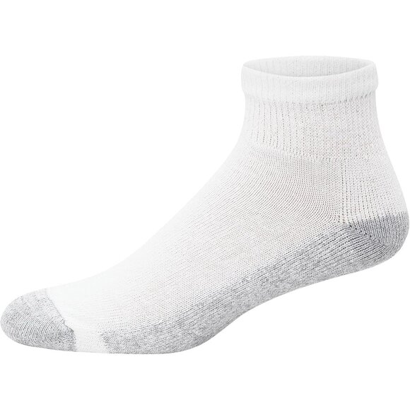 White Men’s 12-Pack Big & Tall White Ankle Socks Size 12-14 Comfortable Fit - Picture 1 of 7